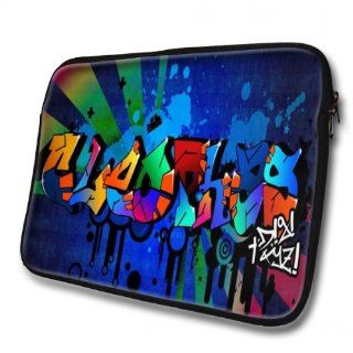 "Graffiti Names" designed for Cleophas, Designer 15''  39x32cm, Black Waterproof Neoprene Zipped Laptop Sleeve / Case / Pouch. Cell Phones & Accessories