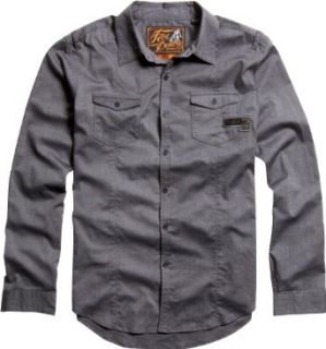 2013 Fox Deluxe Axander Premium Button Up Shirt   Medium at  Mens Clothing store Button Down Shirts