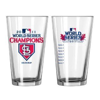 MLB St. Louis Cardinals 2011 World Series Champions 16 Ounce Game Summary Pint Glass Set  Beer Glasses  Sports & Outdoors