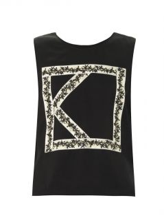 Embroidered K tank top  Kenzo