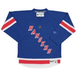 NHL Boys New York Rangers Team Color Replica Jersey   R56Hwbmm (Royal, 4)  Sports Fan Jerseys  Clothing