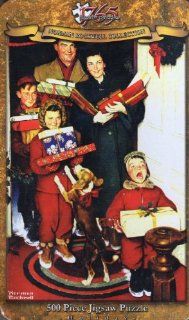 Norman Rockwell Merry Christmas Grandma, We Came In Our New Plymouth   500Pc Jigsaw Puzzle In A Tin By Serendipity Toys & Games