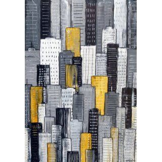Art City in Yellow & Gray  Painting  Simon Fairless