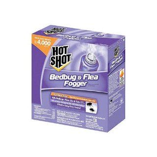 Hot Shot Bedbug & Flea Fogger   Contains 3 (4 Oz) Foggers  Insect Repellents  Patio, Lawn & Garden