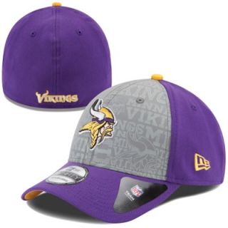 Mens New Era Purple Minnesota Vikings 2014 NFL Draft 39THIRTY Flex Hat