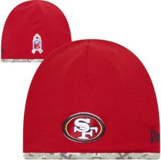 New Era San Francisco 49ers Salute to Service Youth On Field Knit Beanie   Scarlet/Digital Camo