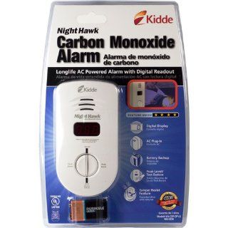Kidde 900 0234 Nighthawk Carbon Monoxide Alarm, Long Life AC Powered with Battery Backup and Digital Display   Carbon Monoxide Detectors  