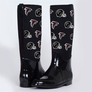 Cuce Shoes Atlanta Falcons Womens Enthusiast II Rain Boots   Black