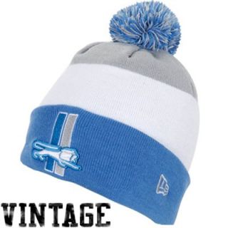 New Era Detroit Lions Sideline Classic Knit Hat   Light Blue/White/Gray