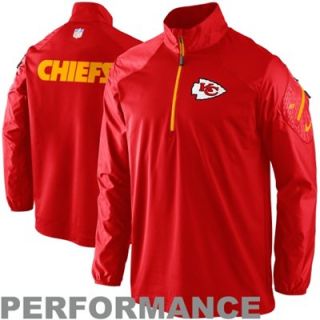 Nike Kansas City Chiefs Performance Hybrid Quarter Zip Pullover Jacket   Red