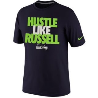 Nike Russell Wilson Seattle Seahawks Play Maker T Shirt   College Navy