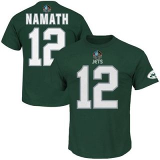 Joe Namath New York Jets Hall Of Fame Eligible Receiver T Shirt   Green