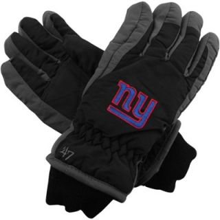 47 Brand New York Giants Youth Carve Ski Gloves   Black