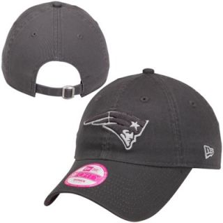 New Era New England Patriots Ladies Essential 9FORTY Adjustable Hat   Charcoal