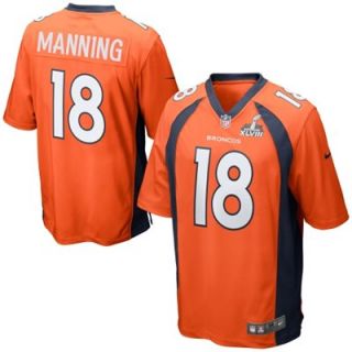 Nike Peyton Manning Denver Broncos Super Bowl XLVIII Game Jersey   Orange