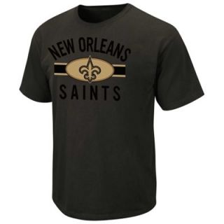 New Orleans Saints Pigment Vintage Roster IV T Shirt   Black