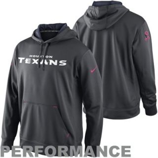 Nike Houston Texans Breast Cancer Awareness Performance Pullover Hoodie   Charcoal