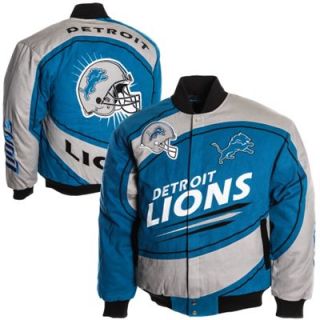 Detroit Lions Kick Off Twill Jacket   Light Blue/Gray