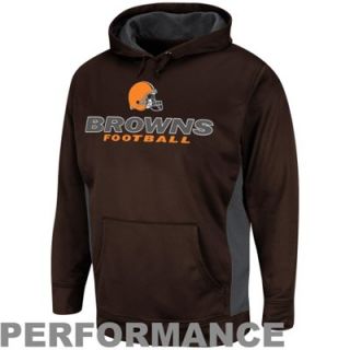 Cleveland Browns Gridiron V Pullover Performance Hoodie   Brown