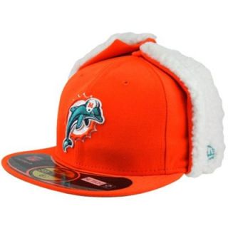 New Era Miami Dolphins Youth On Field Dog Ear 59FIFTY Structured Fitted Hat   Orange