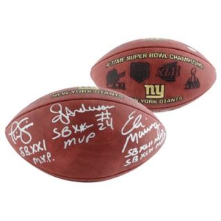 Ottis Anderson, Eli Manning, & Phil Simms New York Giants Autographed Football with SB MVP Inscription