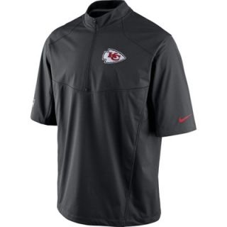 Mens Nike Gray Kansas City Chiefs Quarter Zip Hot Jacket