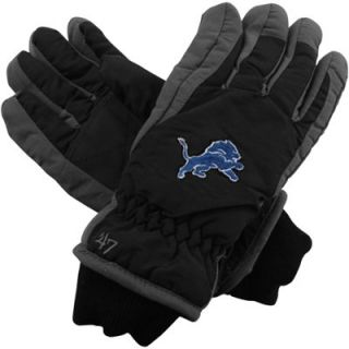 47 Brand Detroit Lions Youth Carve Ski Gloves   Black