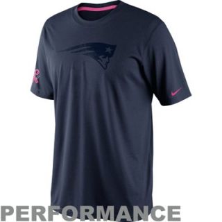 Nike New England Patriots Breast Cancer Awareness Legend Performance T Shirt   Navy Blue