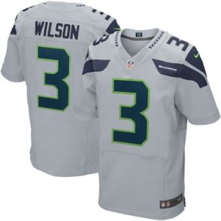 Nike Russell Wilson Seattle Seahawks Elite Jersey   Gray