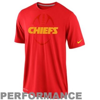 Nike Kansas City Chiefs Dri FIT Legend Football Icon Performance T Shirt   Red