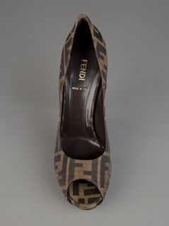 Fendi 'zucca' Peep Toe Pump