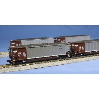 Kato USA Model Train Products Bethgon Coalporter BNSF Car Set contains 668539, 668570, 668632, 668515, 668584, 668607, 668619 and 668696 Bethgon Coalporters, Mineral Red, 8 Piece Toys & Games