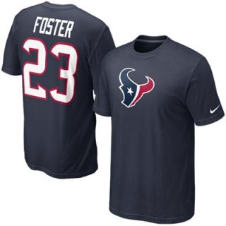 Nike Arian Foster Houston Texans #23 Replica Name & Number T Shirt   Navy Blue