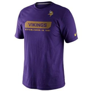 Nike Minnesota Vikings Team Issue Wordmark T Shirt   Purple