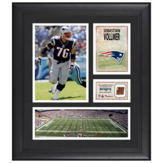 Sebastian Vollmer New England Patriots Framed 15 x 17 Collage with Game Used Football