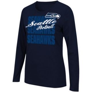 Seattle Seahawks Ladies Gamer Gear Long Sleeve T Shirt   Navy Blue