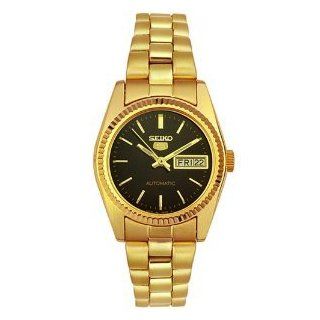 Seiko Women's SUAG28 Goldtone Automatic Day Date Watch at  Women's Watch store.
