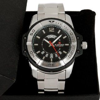 Naviforce Exclusive 30m Waterproof Date&day Quartz Analog Clock Mens Steel Watch Watches