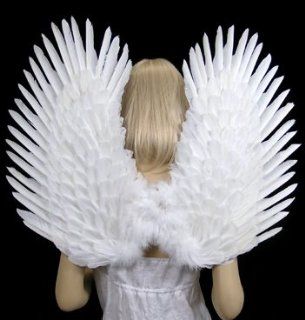 FashionWings (TM) White Duo Use Costume Feather Angel Wings Pointing up or Down 