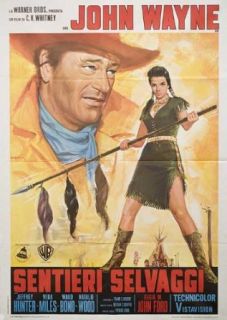 The Searchers 1971 Original Italy Due Fogli Movie Poster John Ford John Wayne John Wayne, Jeffrey Hunter, Vera Miles, Ward Bond Entertainment Collectibles