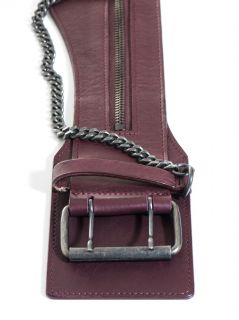 Biker chain wide leather waist belt  McQ Alexander McQueen 