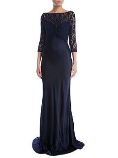 Ghost Marilyn Lace Top Dress Navy