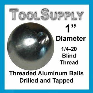 One 1" threaded tapped aluminum ball knob   Cabinet And Furniture Knobs  