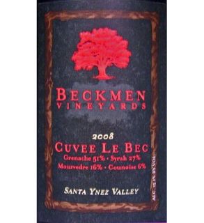 Beckmen Vineyards Cuvee Le Bec 2008 Wine