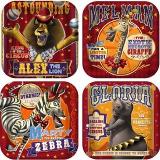 Toy / Game Eight Pieces Madagascar 3 Square Dessert Plates Kids Birthday Party Accessory (7.5 x 7.5 x 0.8") Toys & Games
