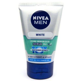 Nivea Men Face Wash Scrub 10 X Whitening Effect Acne Oil Control 50g. Beauty