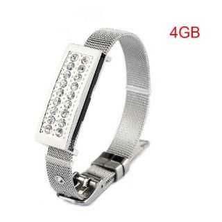 ZPS 4GB USB 2.0 Enough Lady Bracelet Design Rhinestone Watchband Flash Computers & Accessories