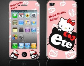 ETC Hello Kitty Iphone 4 or 4s LCD Color Film Screen Protector Sticker Case Cell Phones & Accessories