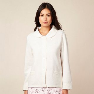 Classics Cream quilted bed jacket