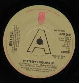 Everybody's Breaking Up 7 Inch (7" Vinyl 45) UK Philadelphia International 1978 Music
